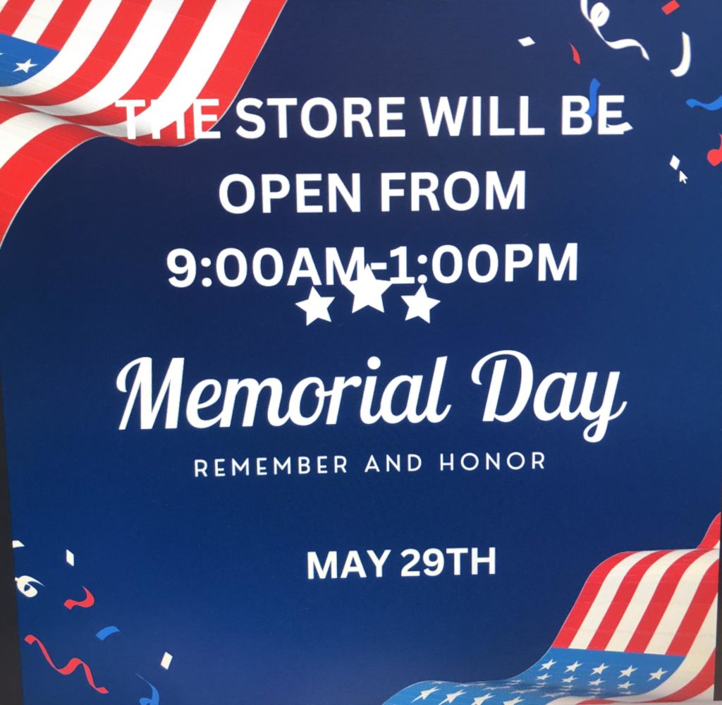 Store open on Memorial Day