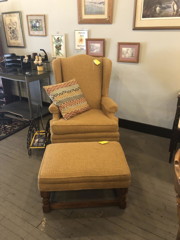chair and foot stool