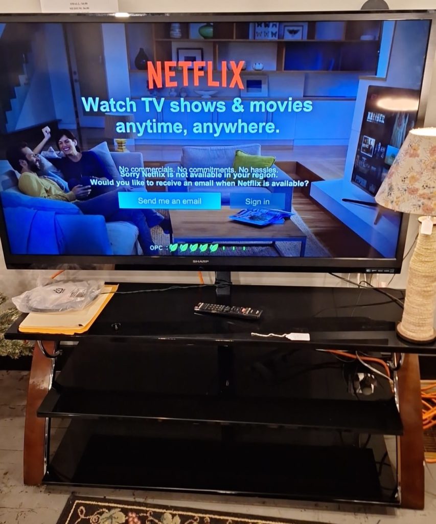 60" Smart TV and stand