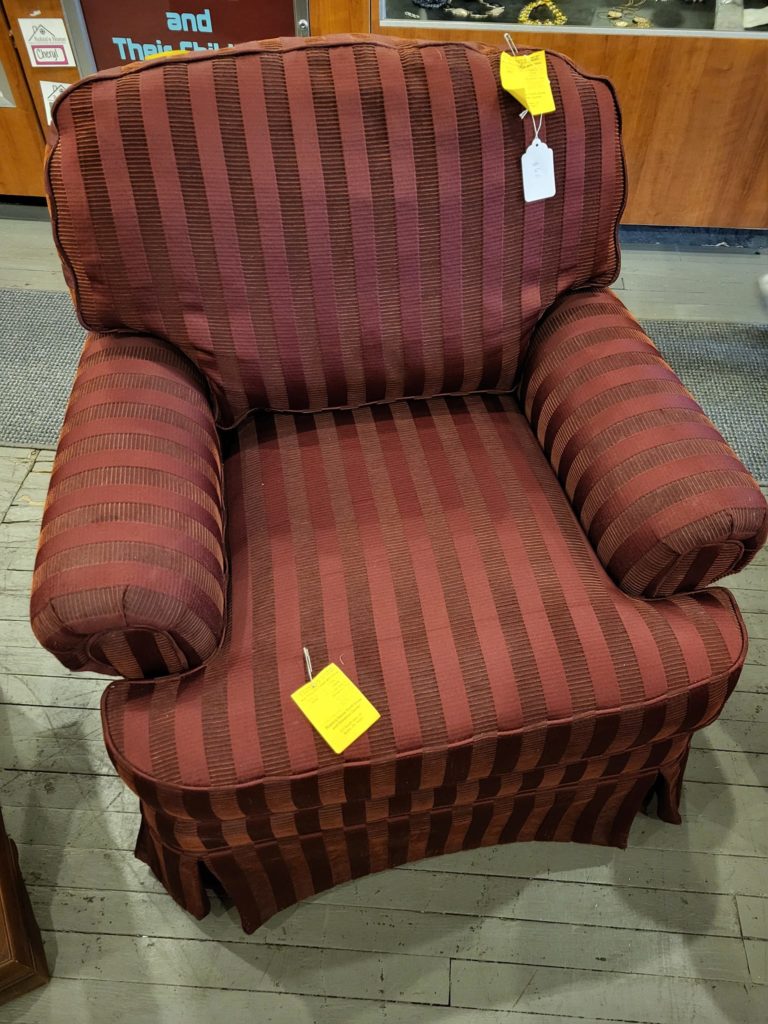 Upholstered brown chair