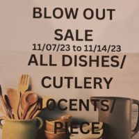 Dish and cutlery sale only 10 cents each piece